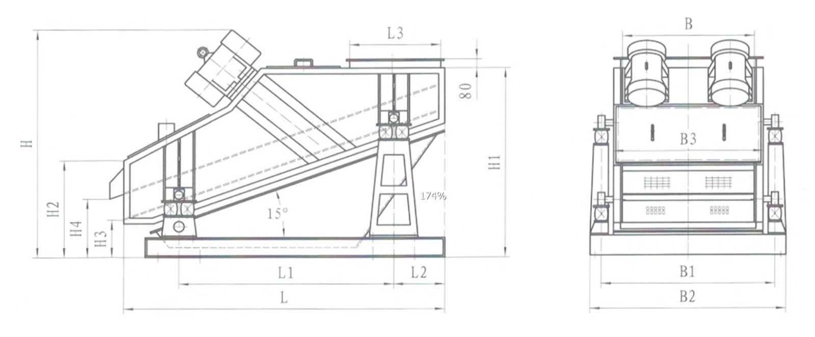 ZSG/ZKS礦用振動(dòng)篩安裝簡圖-河南振江機(jī)械